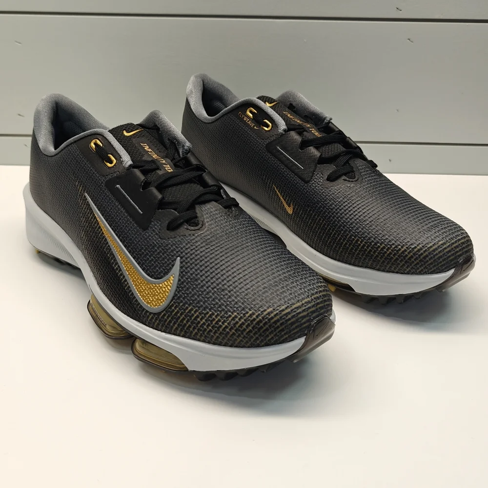 Nike  Air Zoom Infinity Tour 2 Golf Black Infinite Gold Golf Shoes sz Men's 11.5